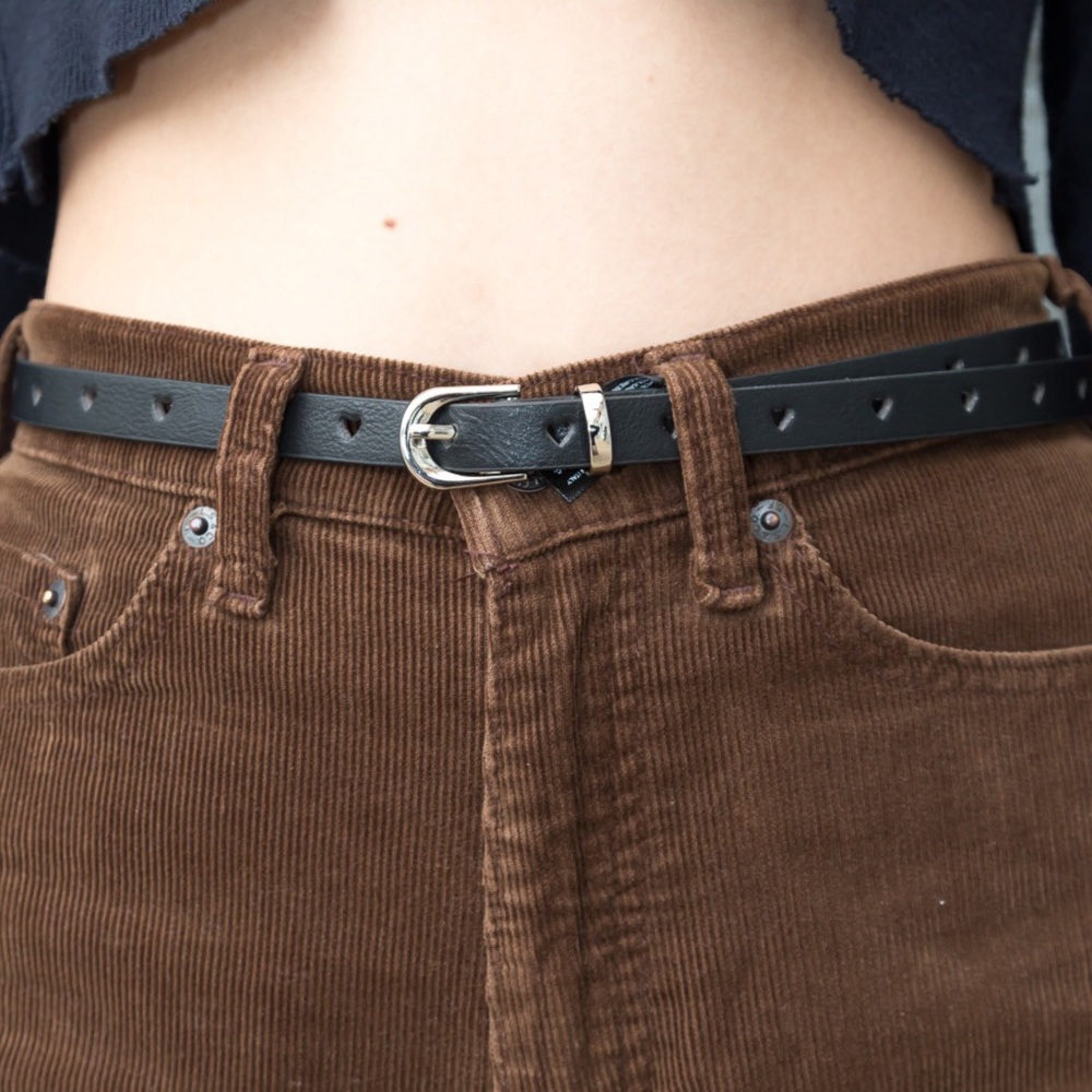 BNWOT Brandy Melville Black Heart Cutout Belt 💕